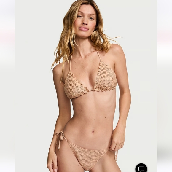 Victoria Secret NWTs Crochet String Bikini - Picture 1 of 6